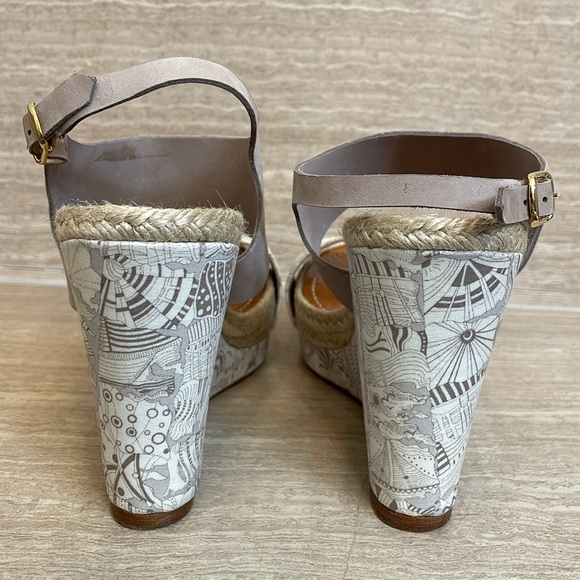 MALOLES Women’s Size 5.5/36 Wedge Espadrilles Beige Taupe Made in Spain - Picture 7 of 13